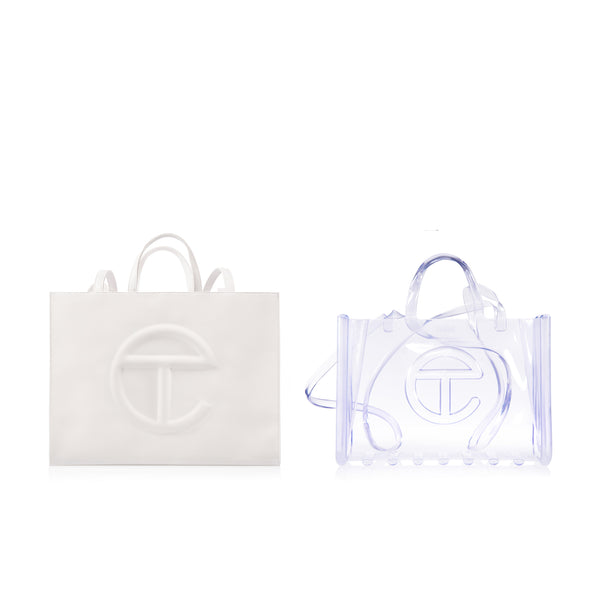 Telfar Bags | Melissa x Telfar Medium Jelly Shopper - Clear | Color: White | Size: Os | Project50's Closet