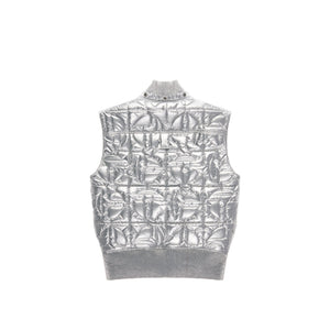 Moose Knuckles x Telfar Quilted Bomber Vest - Silver/Fox